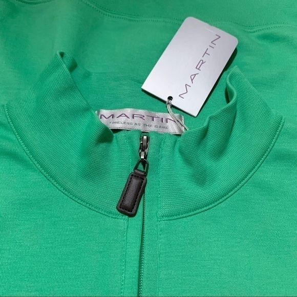 Martin Lime Longsleeve 1/4 Zip Interlock Pullover - Picture 7 of 8